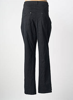 Pantalon slim țesătură poplin mărime normală negru MERI & ESCA femeie