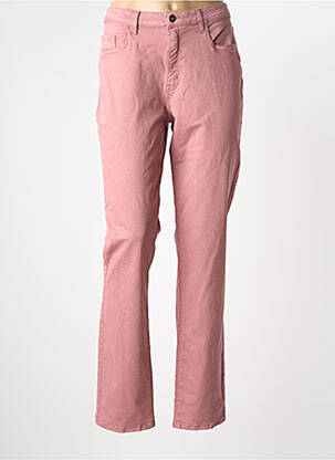 Pantalon slim țesătură poplin mărime normală roz MERI & ESCA femeie