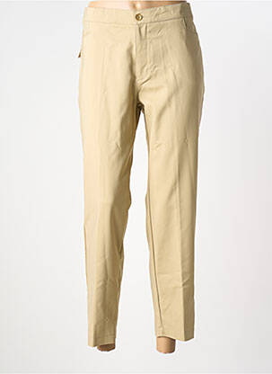 Pantalon 7/8 talie elastică mărime normală bej WALTRON femeie