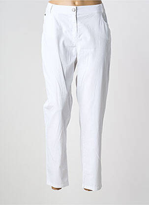 Pantalon 7/8 țesătură poplin mărime normală alb GUY DUBOUIS femeie