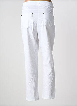 Pantalon 7/8 țesătură poplin mărime normală alb GUY DUBOUIS femeie