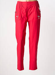Pantalon slim talie elastică mărime normală roșu JST FOR MY femme