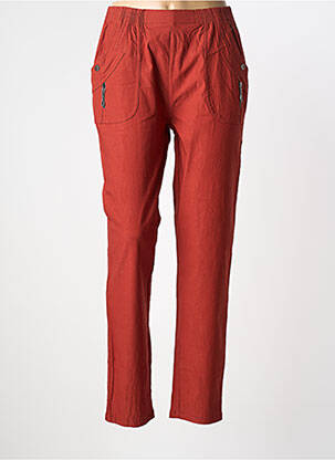 Pantalon slim talie elastică mărime normală portocalie JST FOR MY femeie