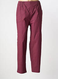 Pantalon slim talie elastică mărime normală roșu JUST FOR MY femme