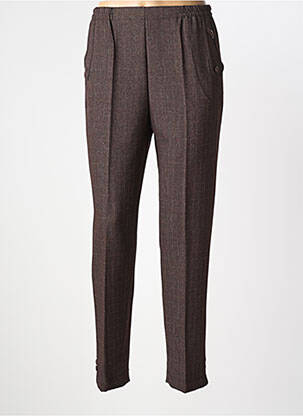 Pantalon slim talie înaltă talie înaltă maro PLURIELLES femeie