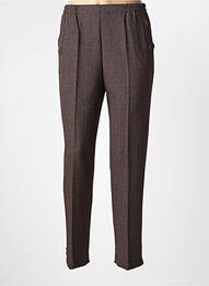 Pantalon slim talie elastică talie înaltă maro PLURIELLES femme