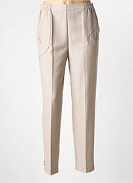 Pantalon slim talie elastică talie înaltă bej PLURIELLES femme