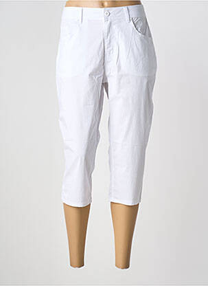 Pantalon 7/8 țesătură poplin mărime normală alb S.QUISE femeie