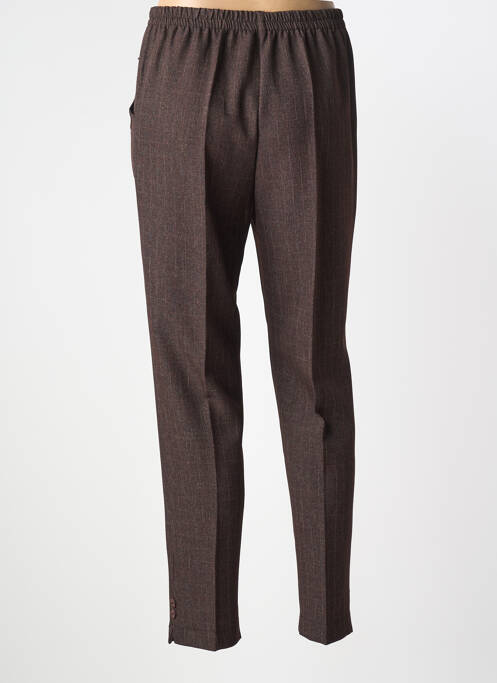 Pantalon slim maro PLURIELLES femeie