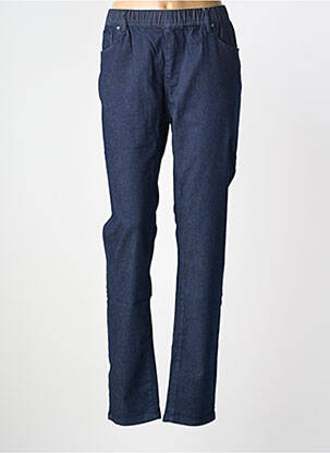 Pantalon slim talie elastică mărime normală albastru S.QUISE femeie