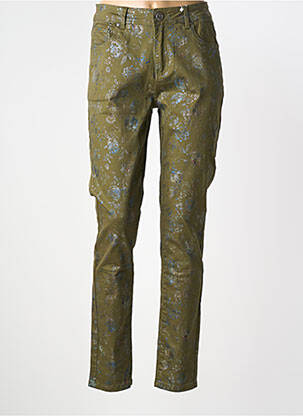 Pantalon slim elasticitate mărime normală verde S.QUISE femeie