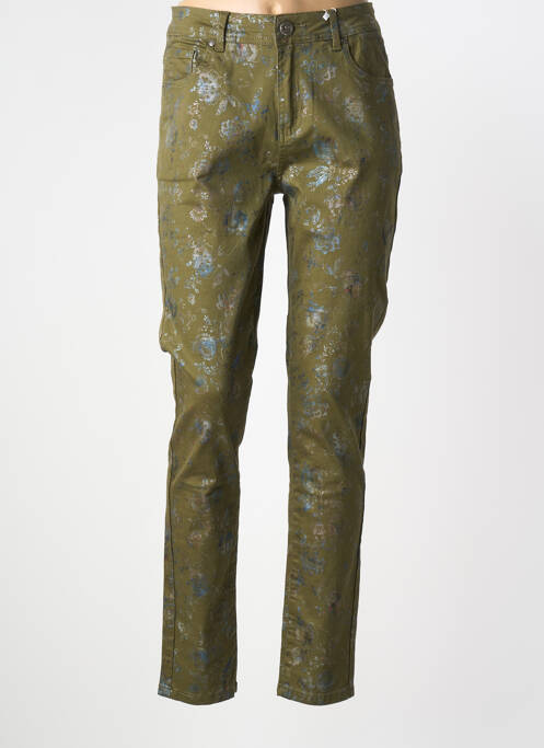 Pantalon slim verde S.QUISE femeie