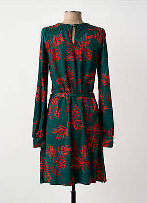Rochie midi imprimeu floral mâneci lungi verde KING LOUIE femeie