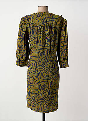 Rochie midi imprimeu fantezie mâneci lungi verde SCOTCH & SODA femeie