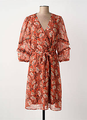 Rochie midi mâneci 3/4 mâneci 3/4 roz GARCIA femeie