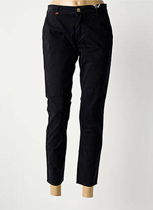 Pantalon 7/8 talie cu cleme mărime normală negru F.A.M. femeie