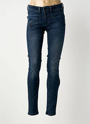 Blugi skinny elasticitate talie joasă albastru FREEMAN T.PORTER femeie