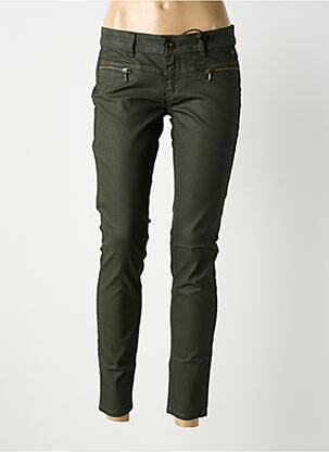 Pantalon slim talie joasă talie joasă verde FREEMAN T.PORTER femeie
