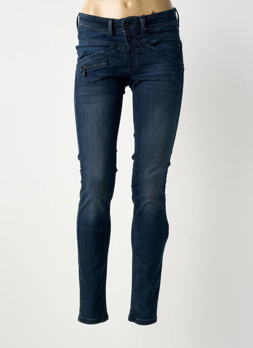 Blugi skinny elasticitate talie joasă albastru FREEMAN T.PORTER femme