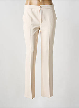 Pantalon drept talie cu cleme mărime normală bej TWINSET femeie