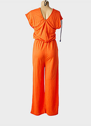 Salopetă-pantalon mâneci scurte mâneci scurte portocalie SCORZZO femeie