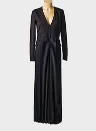 Salopetă-pantalon închidere cu fermoar la spate mâneci lungi negru TWINSET femme