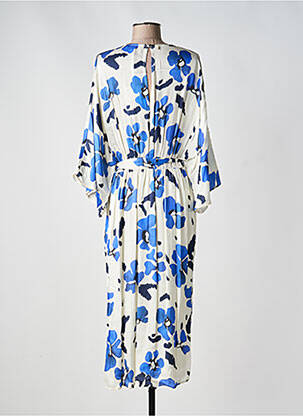 Rochie midi imprimeu floral mâneci 3/4 albastru KOCCA femeie