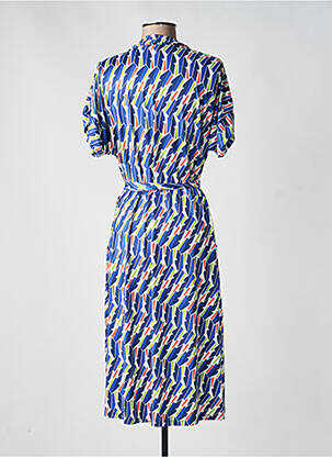 Rochie midi mâneci scurte mâneci scurte albastru SCORZZO femeie