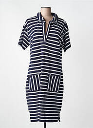 Rochie midi mâneci scurte mâneci scurte albastru OUI femme