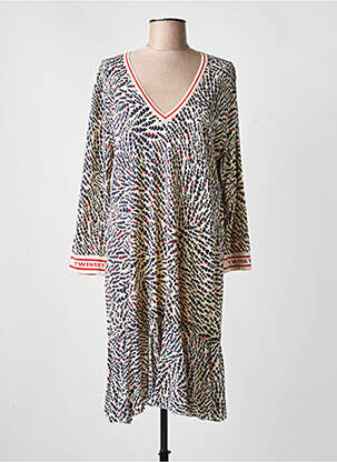 Rochie midi mâneci lungi mâneci lungi bej TWINSET femeie