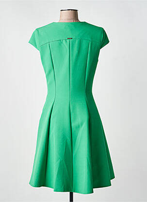 Rochie scurtă închidere cu fermoar la spate mâneci scurte verde TWINSET femeie