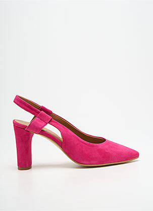 Pantofi cu toc nubuc toc de 7 la 9 cm roz JHAY femeie