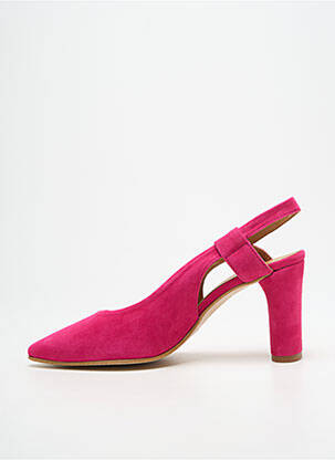 Pantofi cu toc nubuc toc de 7 la 9 cm roz JHAY femeie