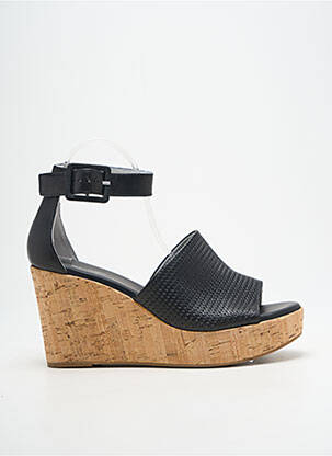 Sandale/pantofi decupați material neted toc de 7 la 9 cm negru NERO GIARDINI femeie