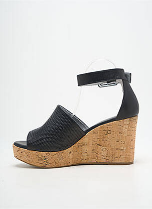 Sandale/pantofi decupați material neted toc de 7 la 9 cm negru NERO GIARDINI femeie