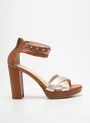 Sandale/Pantofi decupați auriu NERO GIARDINI femeie