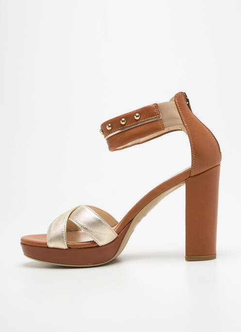 Sandale/Pantofi decupați auriu NERO GIARDINI femeie