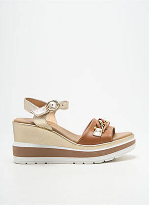 Sandale/Pantofi decupați auriu NERO GIARDINI femeie