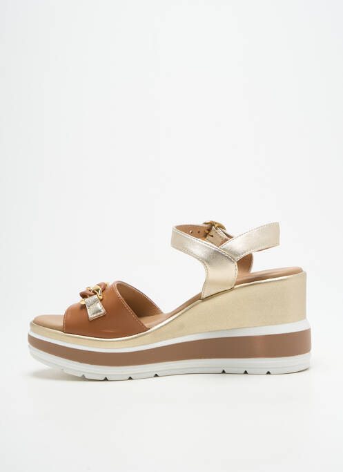 Sandale/Pantofi decupați auriu NERO GIARDINI femeie