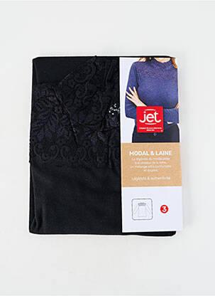 Top/caraco elasticitate negru JET femme