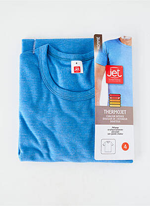 Tricou elasticitate mâneci scurte albastru JET bărbat