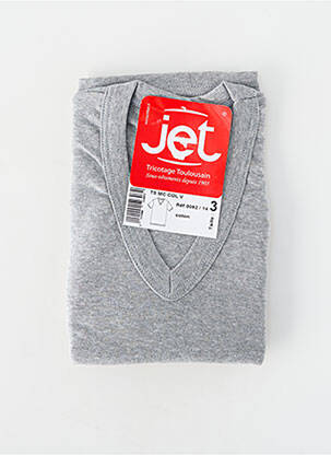 Tricou croială ajustată mâneci scurte gri JET homme