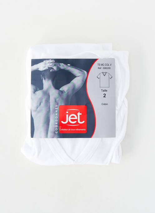 Tricou elasticitate mâneci scurte alb JET homme