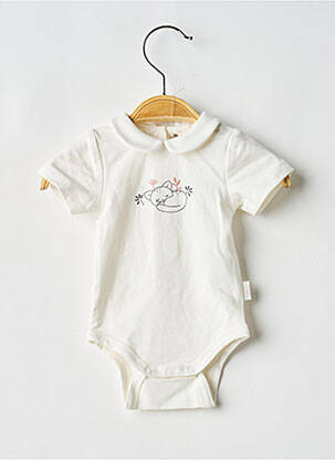 Body de lenjerie elasticitate alb P'TIT BISOU fille