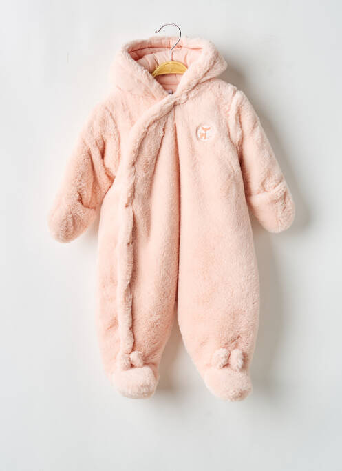 Salopetă-pantalon guler rotund mâneci lungi roz P'TIT BISOU fille