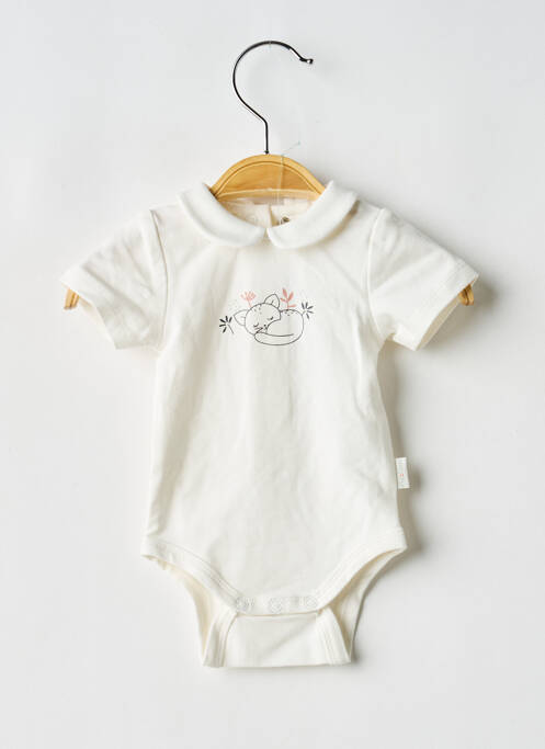 Body de lenjerie elasticitate alb P'TIT BISOU fille