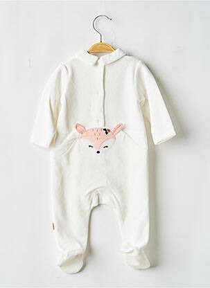 Pijama închidere presată alb P'TIT BISOU fată
