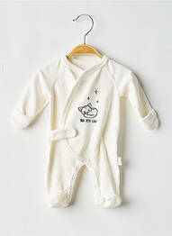 Pijama închidere cu capse la picioare bej P'TIT BISOU garcon