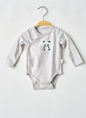 Body de lenjerie serigrafie gri P'TIT BISOU garcon
