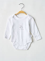 Body de lenjerie serigrafie alb P'TIT BISOU fille